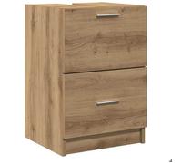 BONNIE®Meuble Sous évier/lavabo - SUIKUN - Meuble pour Vasque à Poser avec tiroir Chêne artisanal 40x37x59 cm FR822432