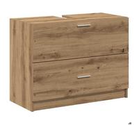 BONNIE®Meuble Sous évier/lavabo - SUIKUN - Meuble pour Vasque à Poser avec tiroir Chêne artisanal 78x37x59 cm FR821036