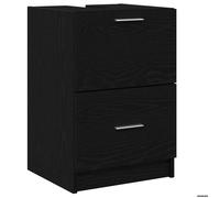 BONNIE®Meuble Sous évier/lavabo - SUIKUN - Meuble pour Vasque à Poser Chêne noir 40x37x59 cm ,Bois d'ingénierie FR836912
