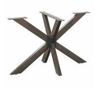 BONNIE® Pied de table à manger en forme d'araignée, noir, 120 x 68 x (72-73) cm, acier &FR463976