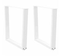 BONNIE® Pieds de table à manger en forme de V, (Set de 2), blanc, 80 x (72-73,3) cm, acier &FR607237