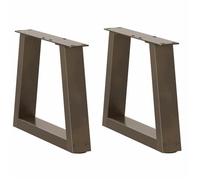 BONNIE® Pieds de table basse en forme de V, (Set de 2), acier naturel, 30 x (30-31,3) cm &FR228906