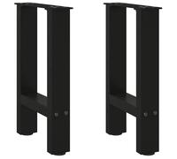 BONNIE® Pieds de table basse Noir (Set de 2) 28 x (42-43) cm Acier &FR44326
