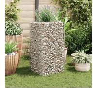 BONNIE® Pot de Fleurs/Potager en acier galvanisé - Lit surélevé à gabion Acier 50x50x100 cm EU401779