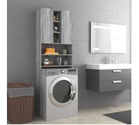 BONNIE®Support/Armoire pour machine à laver Sonoma gris 64x25,5x190cm EU3282412