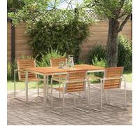 BONNIE®Table à manger d'extérieur - 2/4/6personnes - Marron Bois d'acacia massif EU5871087