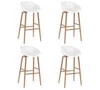 BONNIE®Tabourets de bar - Fauteuil Salon pour Bistro/cuisine - lot de 4 blanc,L48 x P47.5 x H95.5 cm qacj8142
