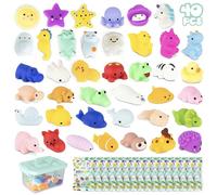 BONNYCO Mochi Squishy Kawaii Cadeau Anniversaire Enfants Invites, Pack 40 Cadeaux Anniversaire Invités Enfant. Petit Jouet Pinata, Pochette Surprise Mariage. Assortiment Jouets, Goodies Élèves Mixte