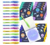 BONNYCO Stylo Encre Invisible et Carnet de Notes, Pack 16 Espace Petits Cadeaux Anniversaire Espace Garcon, Fille. Cadeau Anniversaire Enfants Invités, Jouet Pinata Galaxie. Pochette Surprise Élèves