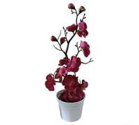 Bonsaï artificiel pour fleurs de prunier - 28 cm - Rouge | Plante artificielle d'intérieur éternelle pour le Nouvel An chinois centre de table et affichage de bureau
