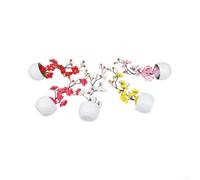 Bonsaï Artificiel Prunier pour fleur Réaliste pour déco Intérieur(SET-1) | Aspect réaliste, fleurs de prunier délicates, plastique , pour idéal salon bureau, lumière requise