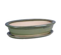 botle Mini Pot de Fleurs en céramique pour bonsaï - Vert - Taille : 40