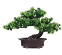 Bonsaï en plastique - Vert - Décoration - Pièce unique - Vert - Plastique