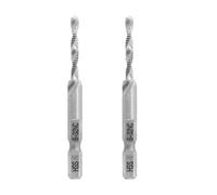 Bonsicoky Lot de 2 forets 6-32 NC combinés pour tarauds et forets, multi-usages, argent