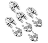 Bonsicoky Lot de 4 colliers de serrage en acier inoxydable M12 de 1,27 cm pour câble métallique, boulon en U