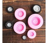 Bontannd 4pcs Pneus Silicone Pneus Fondant Fondant Moules De Gâteau Au Chocolat Cuisson Moule Bakeware Accueil Cuisine Cuisine Outils De Décoration Romdom Couleur