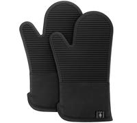 BONTHEE Gant de Four Anti Chaleur Gants de Cuisine Silicone, Noir | Extra Longs Maniques Cuisine, AntidéRapant, Gant de Four pour la Cuisson, la Pâtisserie, barbecue, 1 Paire