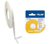 BONUS Eurotech 2BT45.00.0006/045A# ruban adhésif double face, largeur 6 mm, longueur 45 m, adhésif acrylique solvant, épaisseur:0.15 mm, blanc & Blister distributeur ruban adhésif double face 15mmx10m