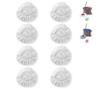 BonusLife Lot de 8 têtes de serpillère pour balai rotatif O-Ceda EasyWrin Système de réservoir uniquement Nettoyage facile en microfibre