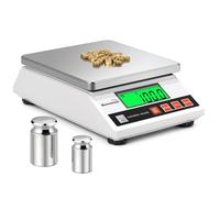 Bonvoisin Balance de Comptage 6000g/0.1g, Balance de Precision Industrielle Compteuse Electronique de Laboratoire pour Pièces Bijoux Monnaie avec Certification CE, 6 Unités (6000g, 0,1 g)