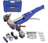 Bonvoisin Cintreuse de Tube 1/4" - 7/8" (6-22mm) pour Cuivre Aluminium | 7 Têtes Pour Tubes Métal Doux 1/4"-7/8", Kit Complet Avec Coupe-Tube, Ébavureur&Mallette, Pliage Cuivre/Aluminium, Pour HVAC