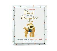 Boofle Carte d'anniversaire pour papa de la part de sa fille, blanc, 159 mm x 184 mm