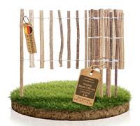 BOOGARDI Mini clôture de jardin en bois · clôture ganivelle en 6 dimensions · bordure de parterre hauteur 50 cm x longueur 300 cm (espacement 7-9 cm) · clôture à piquer pour jardin · petite clôture