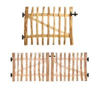 BOOGARDI Portillon de jardin en bois DIY, portail ganivelle en 168 dimensions, 1 vantail ou 2 vantaux, largeur 300 cm x hauteur 120 cm, espacement 3-5 cm