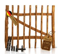 BOOGARDI Portillon de jardin en bois imprégné en 14 dimensions · portail pour clôture ganivelle hauteur 60 cm · portillon noisetier rustique · largeur 100 cm (espacement 7-9 cm)
