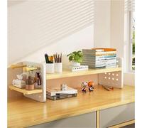 Boohelf Bureau en bois multi-usages avec panneau perforé pour bureau à domicile (50 x 15 x 22 cm, bois)