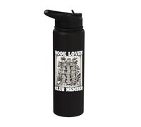 Book Lover Club Member Bookworm Étagère humoristique Stainless Steel Insulated Water Bottle