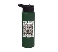 Book Lover Club Member Bookworm Étagère humoristique Stainless Steel Insulated Water Bottle