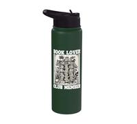 Book Lover Club Member Bookworm Étagère humoristique Stainless Steel Insulated Water Bottle