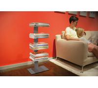 Booksbaum Magazine Étagère sur pied Radius Argent - 4250208615315