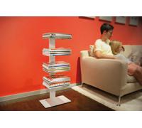Booksbaum Magazine Étagère sur pied Radius Blanc - 4250208615322