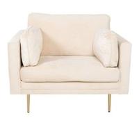 Paris prix Fauteuil design velours - Beige