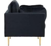 Paris prix Fauteuil design velours - Noir