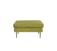 Boom pouf ,repose-pieds velours laiton, vert.