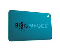 Traceur Bluetooth Rechargeable Qi Format Carte pour Portefeuille Boompods Bleu