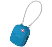 BOOMPODS Cadenas valise – Traceur compatible Apple Find My, Verrou TSA, Batterie rechargeable – Bleu