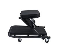 BOOMSTART Chariot de Voiture Pliable de 101,6 cm, siège de mécanicien 2 en 1, Grand 150 kg Chariot de Voiture Robuste avec 6 Roues pivotantes à 360° pour Garage, Atelier, réparation sous Voiture