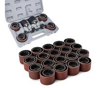 BOOMSTART Lot de 101 rouleaux abrasifs de 12 à 50 mm de diamètre avec manchons abrasifs grain 60/80/120/150/240 pour perceuse, tambour de ponçage 1/4" pour bois avec boîte en plastique