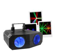 BoomTone Dj BoomToneDJ Double Moon - Jeu de lumière à LED - 114 LED RGBWA - Mode auto/musical - Configuration Plug&Play