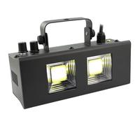 BoomToneDJ BoomTone DJ LED Strobe 2x20W Noir - Stroboscope à LED puissant effets de lumière époustouflant - Jeux de lumière soirée - Strobe DJ - Détection musicale - Flash intense - Eclairage Disco.