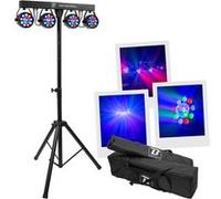 BoomTone Dj BoomToneDJ Party Bar Crystal MKII - Barre d'éclairage à LED - 4 projecteurs - RGBW - Fournie avec trépied et télécommande - DMX compatible