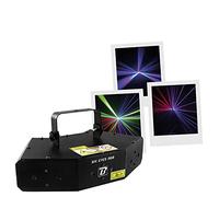 BoomTone DJ Six Eyes RGB LZR d'animation Jeux de lumière Eclairage disco pour soirée. LZR multicolore vert rouge bleu. Classe 3B. e protection. Mode Automatique / Détection sonore / DMX.