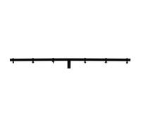 BoomToneDJ T-BAR30 Barre T carrée en acier noir pour Jeux de lumière Eclairage.
