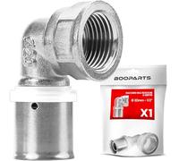 BOOPARTS - Coude Femelle à Sertir Ø20-1/2" 15/21 | Raccord Multicouche Profil TH pour Tubes PER, PEX et Multicouche | Plomberie et Sanitaire