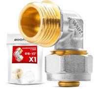 BOOPARTS - Coude Mâle à Visser Ø16-1/2" 15/21 | Raccord Multicouche à Compression pour Tubes PER, PEX et Multicouche | Plomberie, Chauffage et Sanitaire