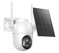 BOOPEX 2K Überwachungskamera Aussen Akku, 360° PTZ Kabellos WLAN Outdoor Kamera mit Solarpanel, KI-Erkennung & Alarm, Farbe Nachtsicht, 2 Wege Audio, IP66 Wasserdicht, Alexa Kompatibel (Einzelkamera)